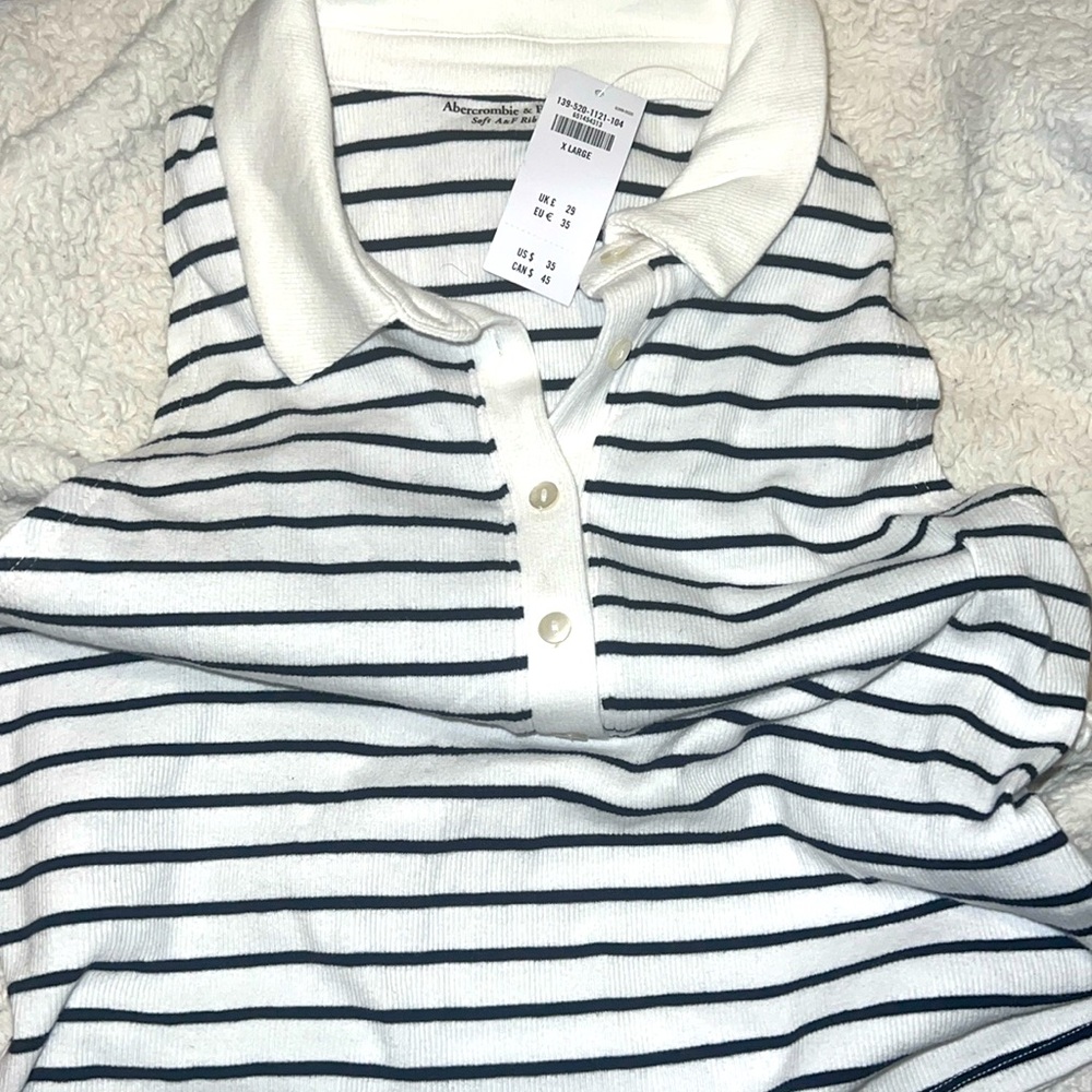 NWT Abercrombie sleeveless stripped shirt